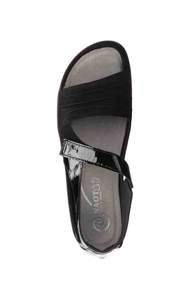 Papaki Black Leather Sandal