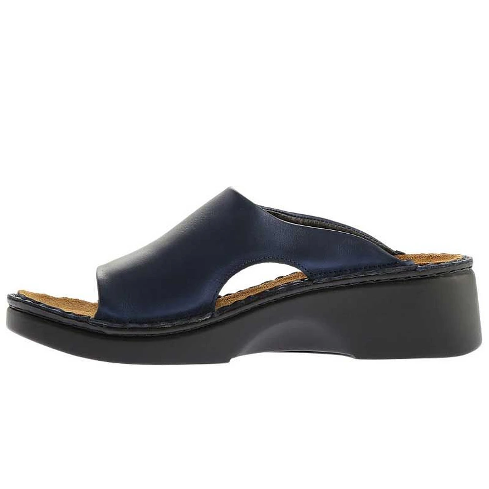 Rome Polar Sea Leather Slide Sandal