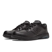 MW813BK Black Leather Walking Shoe