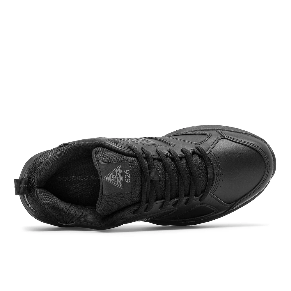 WID626K2 Slip-Resistant Black Leather Sneaker