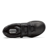 WW577VK Black Leather Velcro Walking Shoe