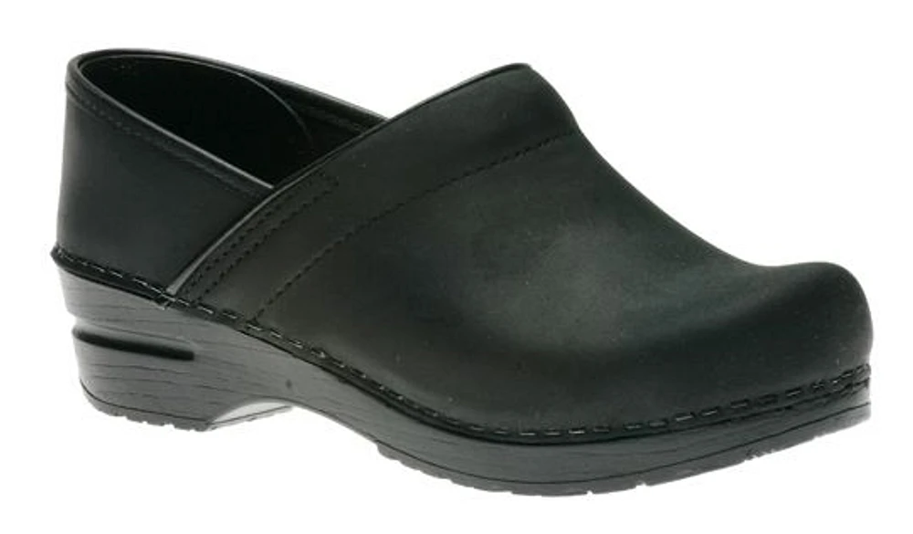 Professional Oiled Black Leather Clog