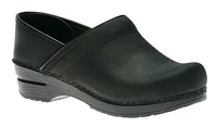 Professional Oiled Black Leather Clog