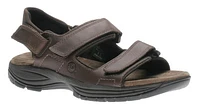 St Johnsbury Brown Leather Adjustable Sandal