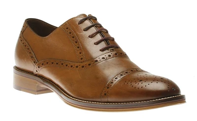 Conard Tan Leather Cap Toe Dress Oxford