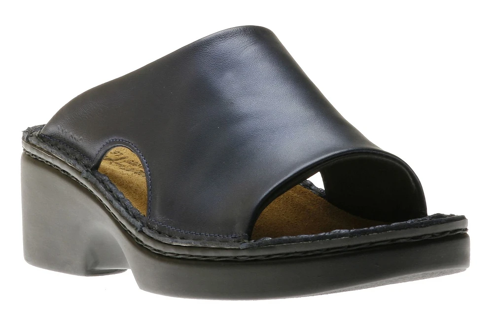 Rome Polar Sea Leather Slide Sandal