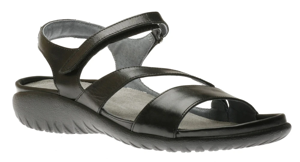 Etera Black Leather Sandal