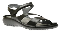 Etera Black Leather Sandal