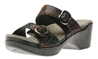 Sophie Black Stained Glass Leather Slide Sandal