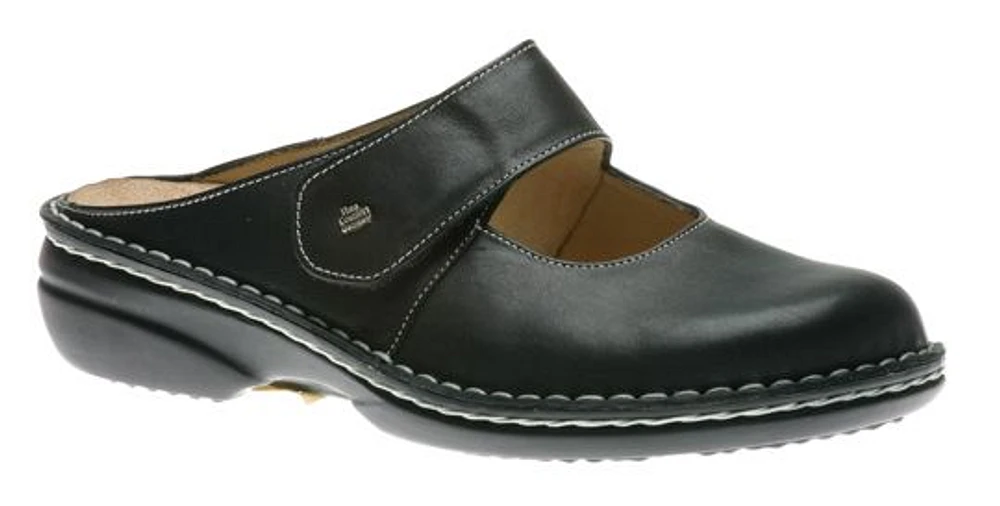 Stanford Black Leather Clog