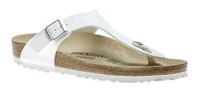Gizeh Birko-Flor White Thong Sandal