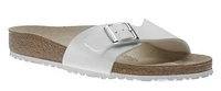 Madrid Birko-Flor White Slide Sandal