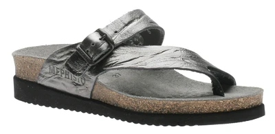 Helen Metallic Grey Thong Sandal