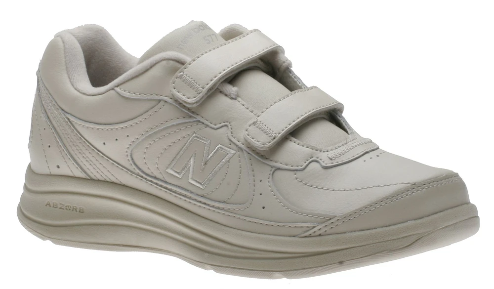 WW577VB Beige Leather Velcro Walking Shoe