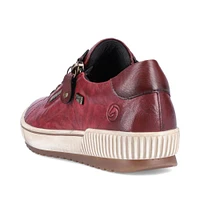 Ottawa Burgundy Leather Zipper Lace-Up Sneaker