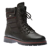 Castor Black Quilted Lace-Up Winter Boot