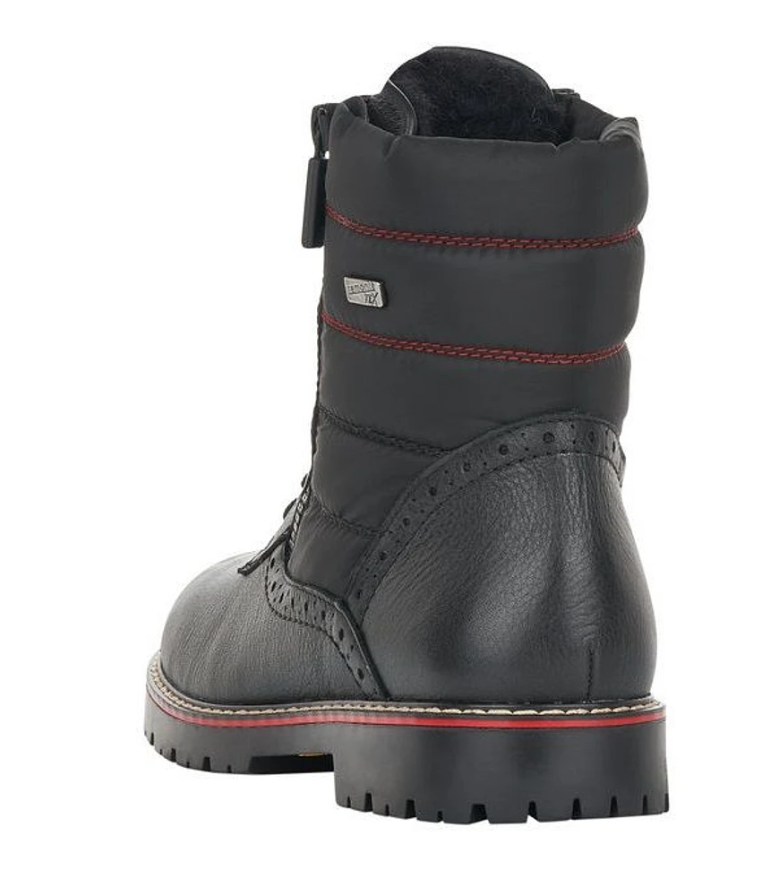 Castor Black Quilted Lace-Up Winter Boot