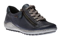 Ottawa Blue Leather Lace-Up Sneaker