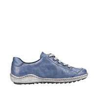 Ottawa Blue Leather Lace-Up Sneaker