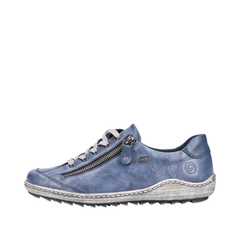 Ottawa Blue Leather Lace-Up Sneaker