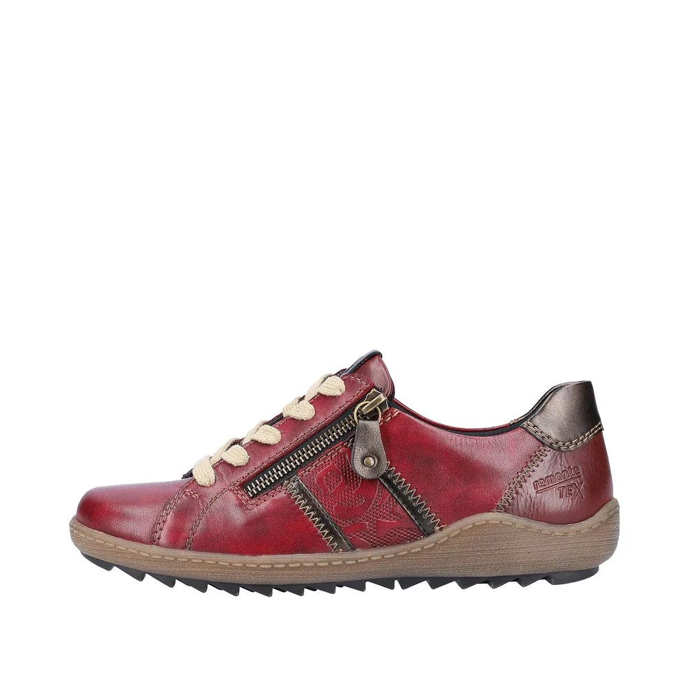 Cristallino Wine Leather Lace-Up Sneaker