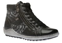 Ottawa Black Print Lace-Up Ankle Sneaker