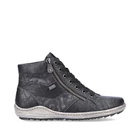 Ottawa Black Print Lace-Up Ankle Sneaker