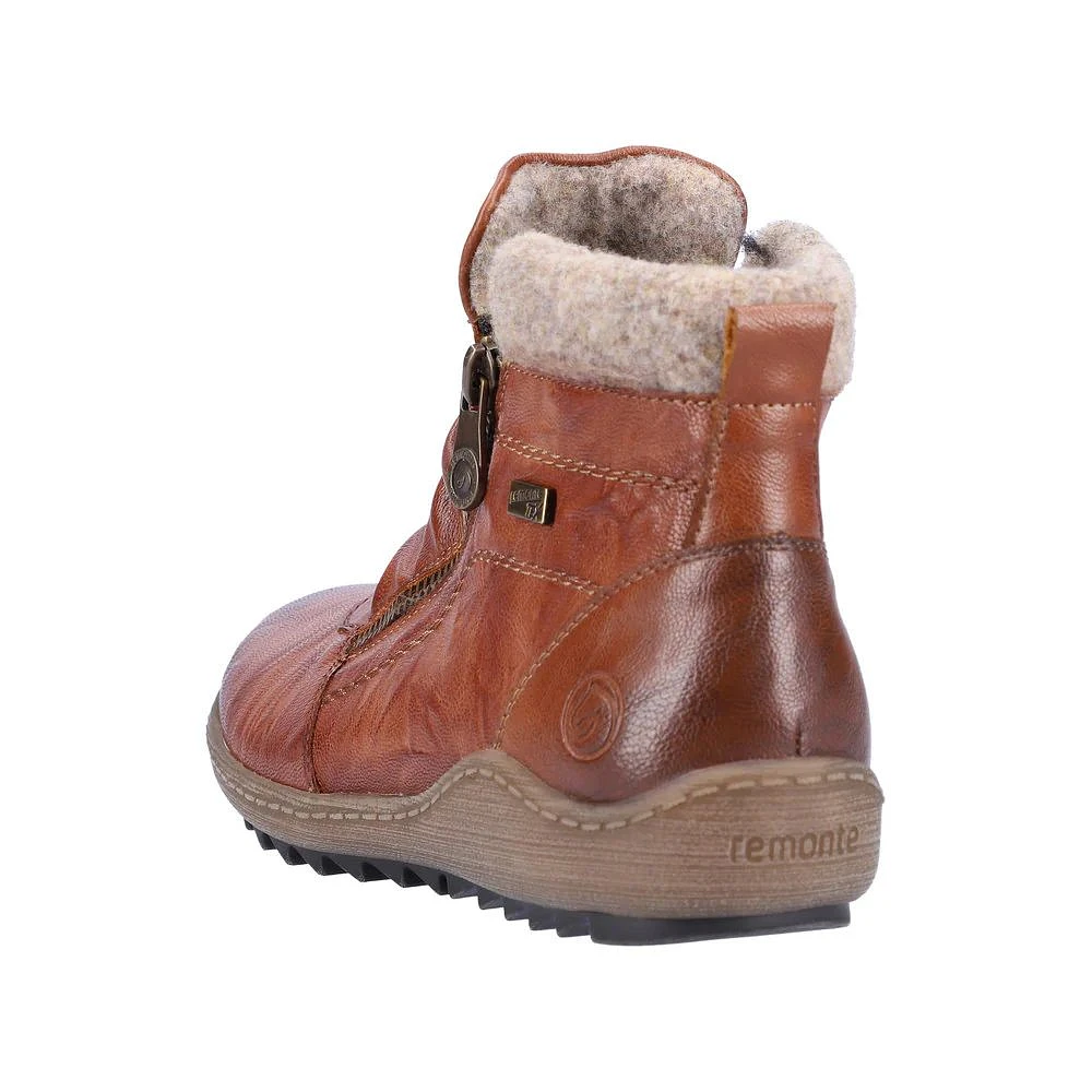 Ottawa Brown Ruched Zipper Boot