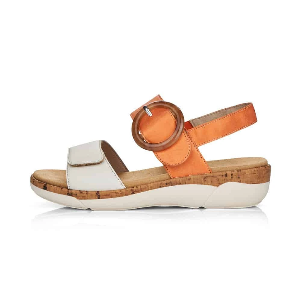 Soft White Orange Sandal