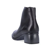 Odeon Black Leather Ankle Boot