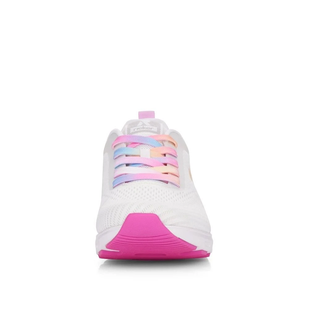 Sportec10 White Rainbow Lace-Up Sneaker