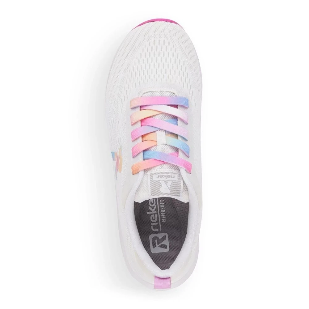 Sportec10 White Rainbow Lace-Up Sneaker