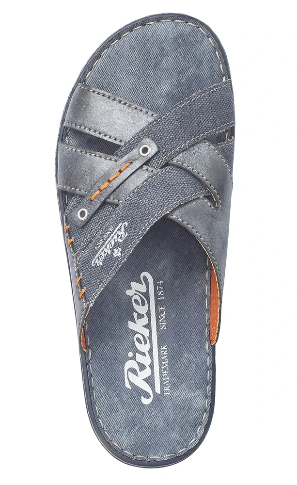 Serbia Denim Blue Slide Sandal