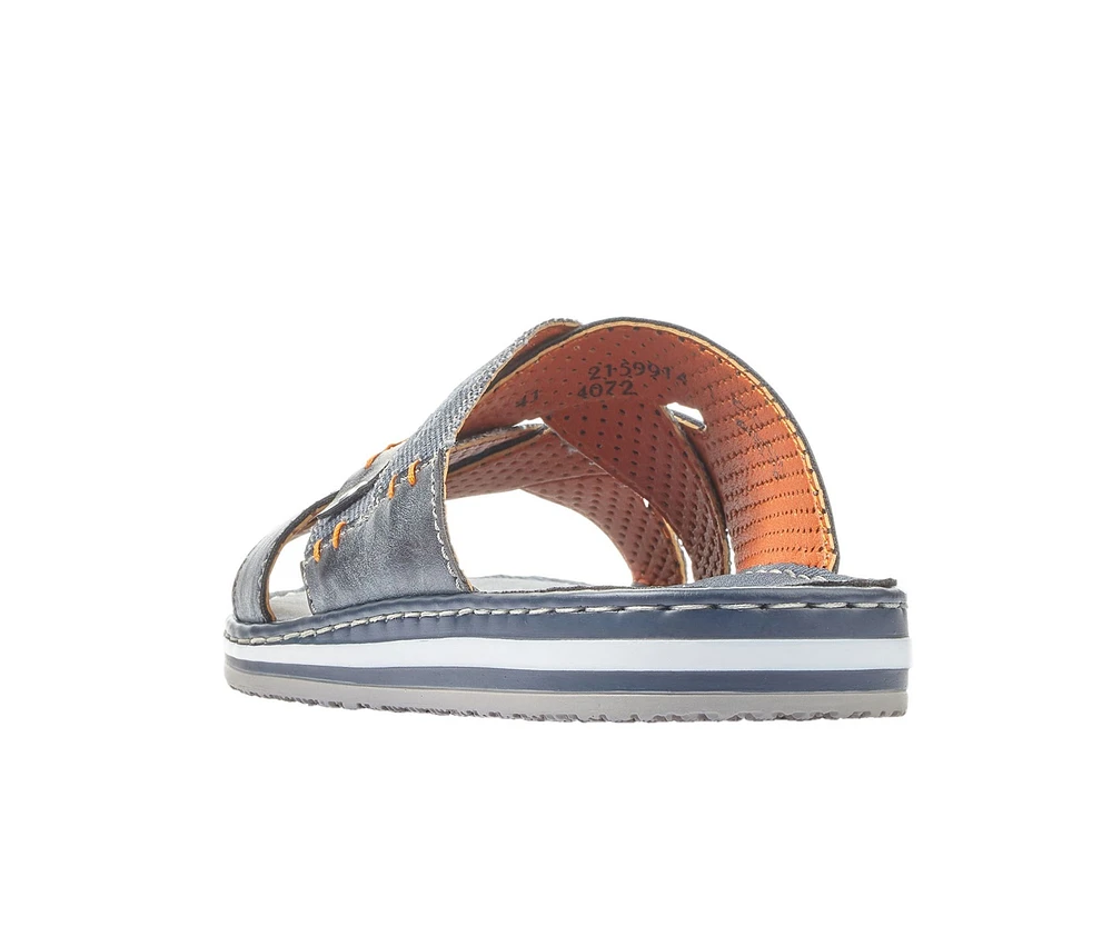 Serbia Denim Blue Slide Sandal