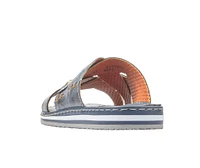 Serbia Denim Blue Slide Sandal