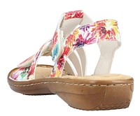 Flowerbed Multicolour White Sandal