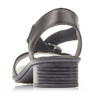 Victoria Black Leather Sandal