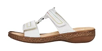 Rock White Multicolour Stitch Slide Sandal