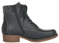 Michigan Black Leather Water-Resistant Ankle Boot