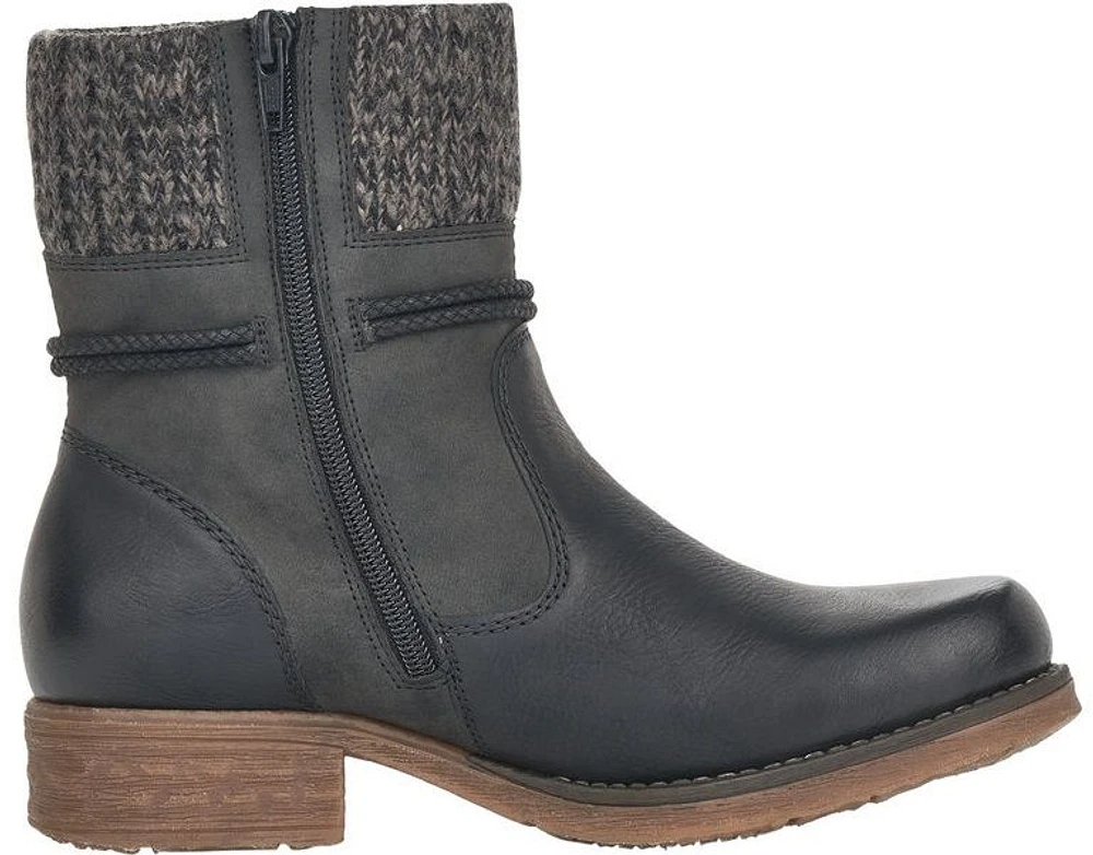 Eagle Black Grey Knit Ankle Boot