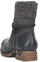 Eagle Black Grey Knit Ankle Boot
