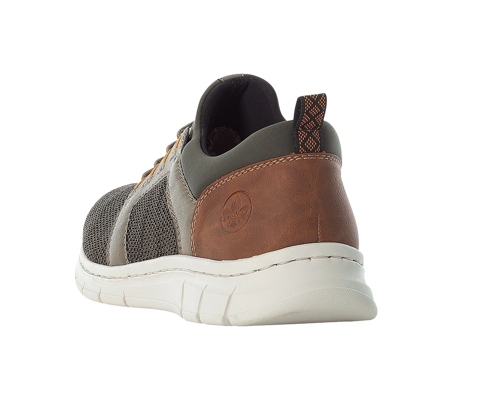 Knittech Green Brown Mesh Slip-On Bungee Sneaker