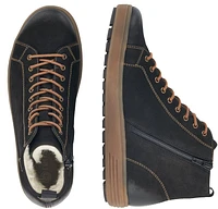 Columbo Black Leather Lace-Up Winter Boot