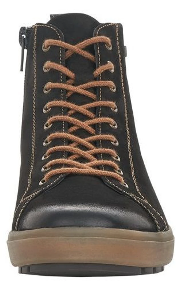 Columbo Black Leather Lace-Up Winter Boot