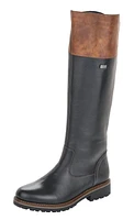 Cristallino Black Brown Leather Tall Boot