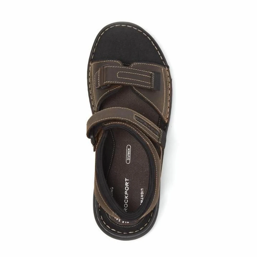 Darwyn Brown Leather Quarter-Strap Sports Sandal