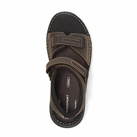 Darwyn Brown Leather Quarter-Strap Sports Sandal