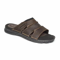 Darwyn Brown Leather Slide Sandal