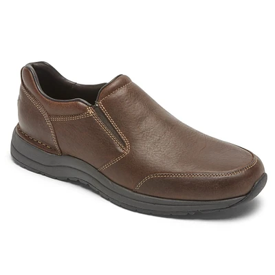 Edge Hill 2 Brown Leather Double Gore Slip-On Casual Dress Shoe