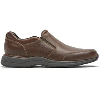 Edge Hill 2 Brown Leather Double Gore Slip-On Casual Dress Shoe